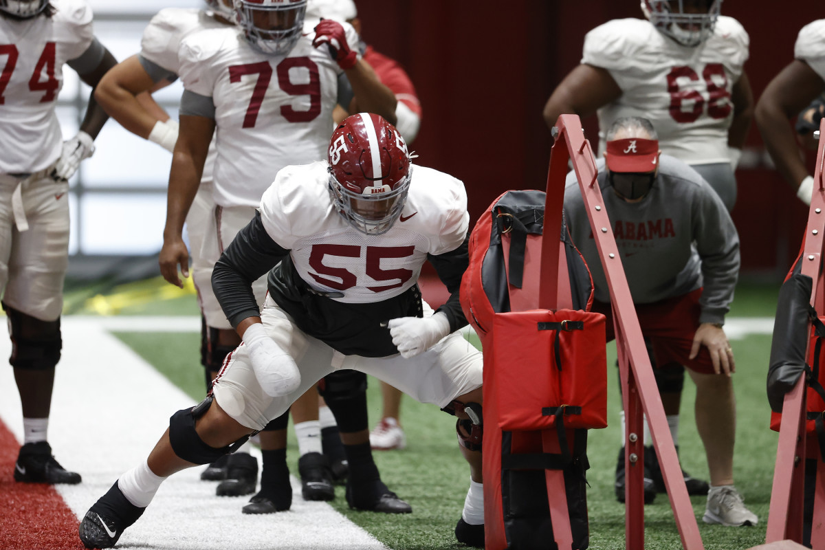 Emil Ekiyor Jr., Alabama practice, December 22, 2020